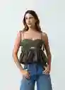 Camisa Cacao Mujer Verde Aceituna Oscuro Talla M 412G396 Naf Naf