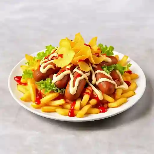 Salchipapa clasica ranchera