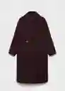 Abrigo Picarol Vino Talla XS Mujer Mango