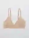 American Eagle Bralette Acanalado Triángulo Nude Natural Talla L