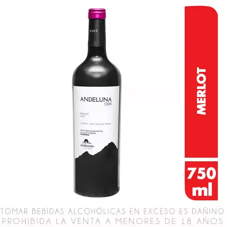 Andeluna Vino Tinto 1300 Merlot 750Ml