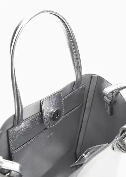 Bolso P Tulipa Plata Talla 99 Mujer Mango