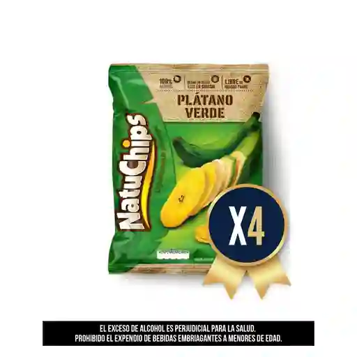 Natuchips Platano Verde 135G Combo X 4