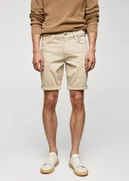 Bermuda Nepto Beige Talla 36 Hombre Mango