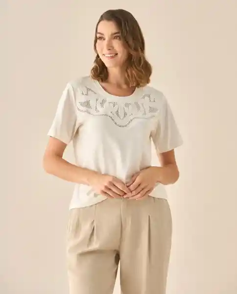 Camiseta Crudo Vainilla Claro Talla S 602G200 Esprit