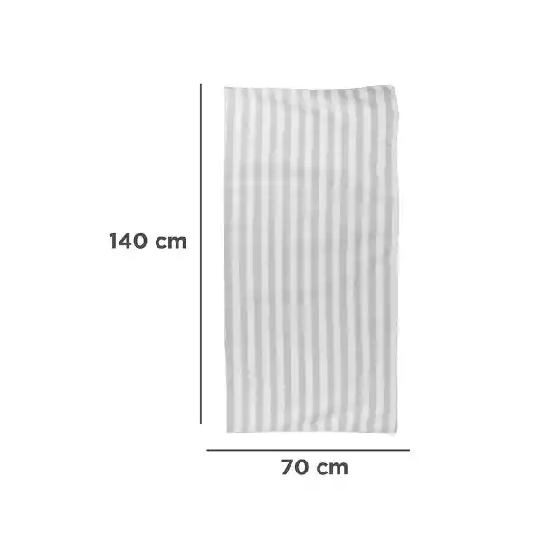 Toalla de Baño Polar Rayada Gris Miniso