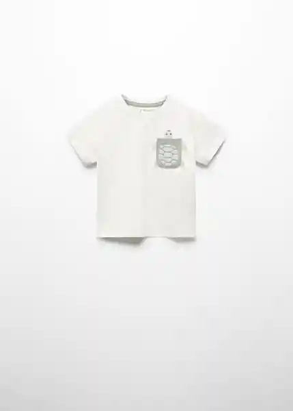 Camiseta Tortuga Offwhite Talla 66 Niños Mango