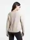  Sueter Arce Mujer Crudo Polar Claro Talla M Naf-Naf 