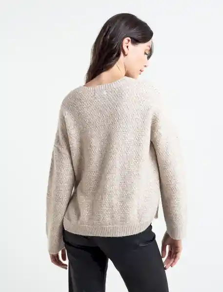  Sueter Arce Mujer Crudo Polar Claro Talla M Naf-Naf 
