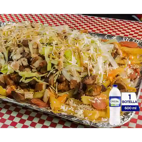 Combo Salchipapa Mini Mixta +Agua Cristal S/gas 600ml