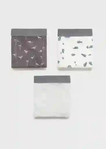 Pack Calzoncillo Dino Gris Medio Vigore Talla 11 Niño Mango