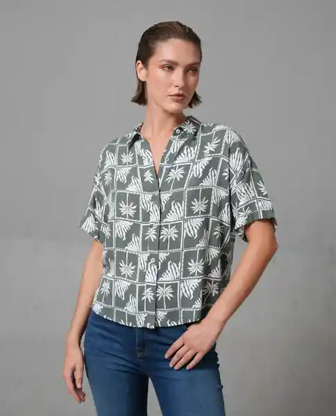 Camisa Mujer Verde Talla S 219G015_VER176009 Rifle