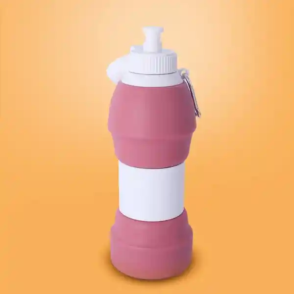 Vaso Plástico Plegable de Silicona de Rosa 600 mL Serie Miniso
