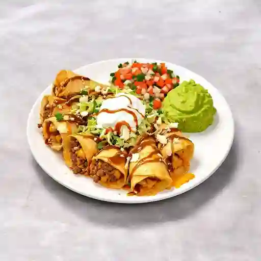 Flautas A Eleccion De Pollo, Res O Mixtas