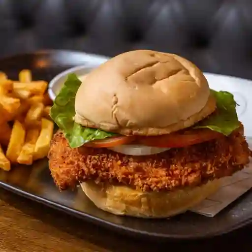 Crispy chicken burger