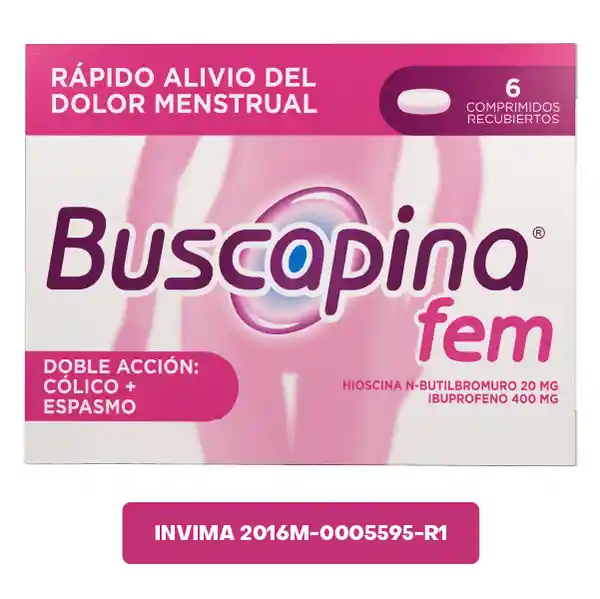 Buscapina Fem Recubiertos (20 mg / 400 mg) 6 Comprimidos