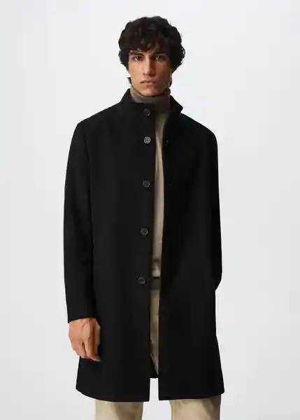Abrigo Funnel Negro Talla XL Hombre Mango