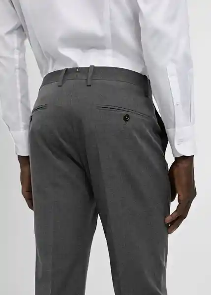 Pantalón Milan Gris Talla 44 Hombre Mango