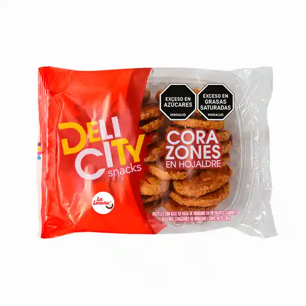 Delicity Pastel Snacks Corazones en Hojaldre