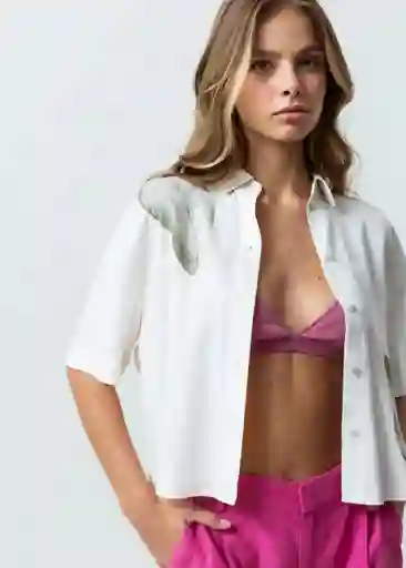Camisa Mujer Crudo Abedul S 412G313 Naf Naf
