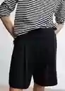 Bermuda Paco Negro Talla M Mujer Mango