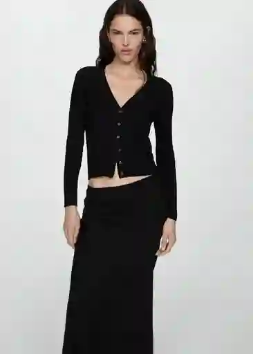 Cardigan Flurry Negro Talla L Mujer Mango