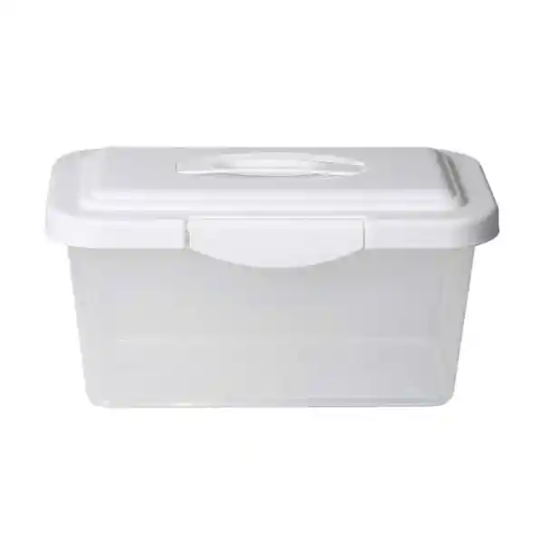 Krea Caja Organizadora Transparente Tapa Blanco Tt 6 L