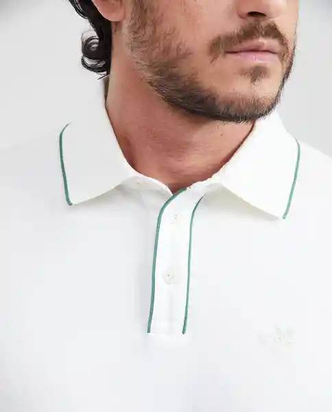 Camiseta Polo Contrast Details Crudo Prístino Claro L Chevignon