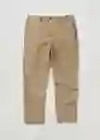 Pantalón Cool Camel Talla 40 Hombre Mango