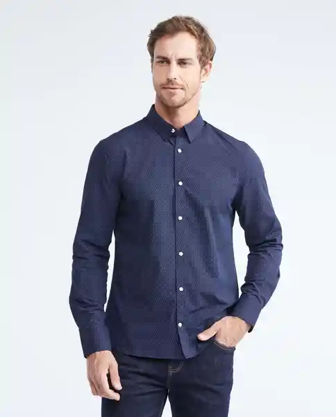 Camisa Premium Bamboo Azul Colonial Ultraoscuro M Chevignon