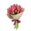 Arreglo Floral 25 Tulipanes Rosados Barcelona En Ramo