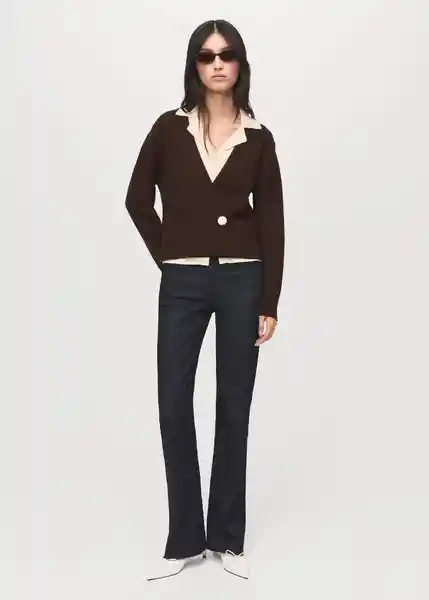 Cárdigan Anita Chocolate Talla M Mujer Mango