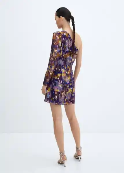 Vestido Showy Morado Talla L Mujer Mango