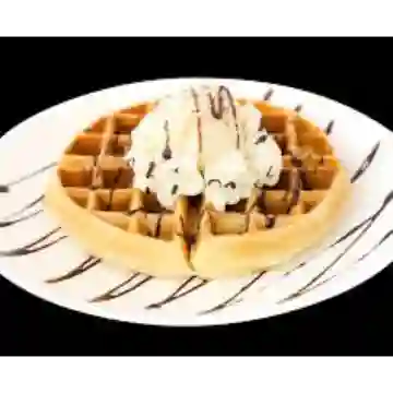 Waffle Sencillo con Helado