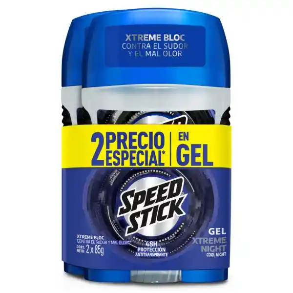 Desodorante Hombre Antitranspirante Speed Stick Gel 85g x2