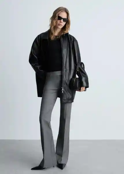 Top Boni Negro Talla L Mujer Mango