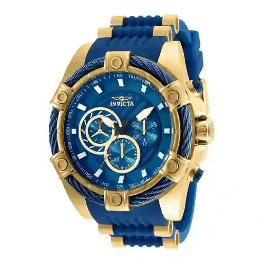 Invicta Reloj Hombre Dorado Azul Inv25527