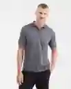 Camiseta Tejida Polo Ease Gris Acero Medio Talla M Chevignon