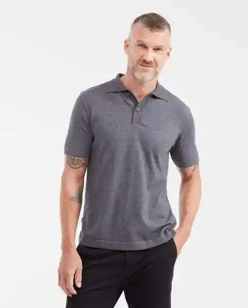 Camiseta Tejida Polo Ease Gris Acero Medio Talla M Chevignon