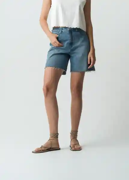 Short Aitana Mujer Azul Índigo Medio Talla 12 452G385 Naf Naf