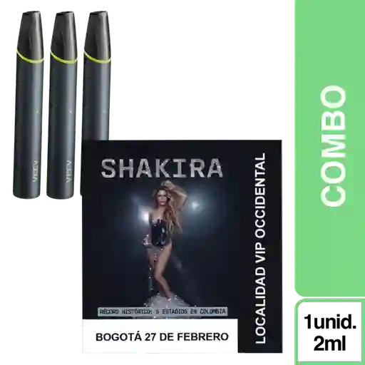 Combo Veev Now Ultra Manzana 3 Und + Boleta Shakira Bog 27 de Feb Occidental