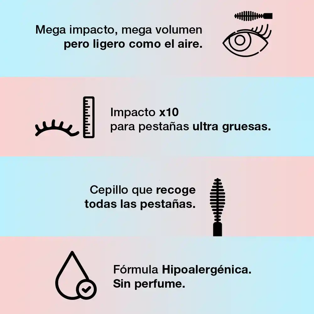 Pestañina L’Oréal Paris Air Volume Mega Mascara A Prueba de Agua 9 ml