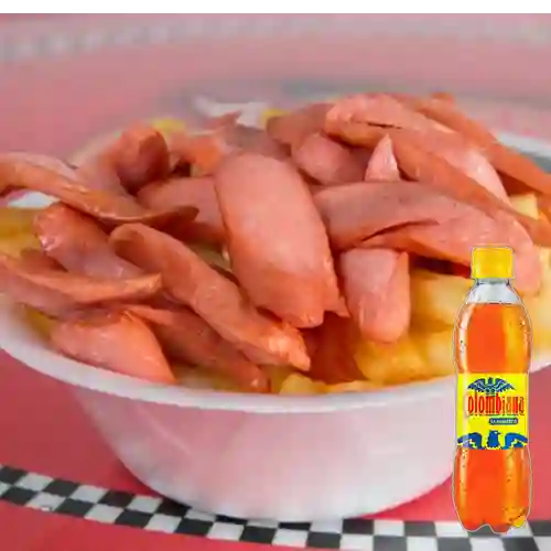 Combo Salchipapas + Colombiana 250 ml
