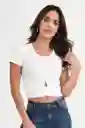 Ragged Blusa Maldivas Color Blanco Crudo Talla M