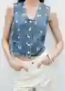 Chaleco Massy Tejano Medio Talla S Mujer Mango