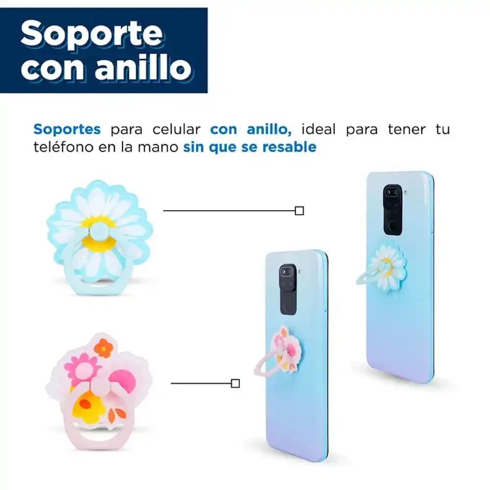 Miniso Soporte de Anillo Para Celular Sunrise Sunflowers