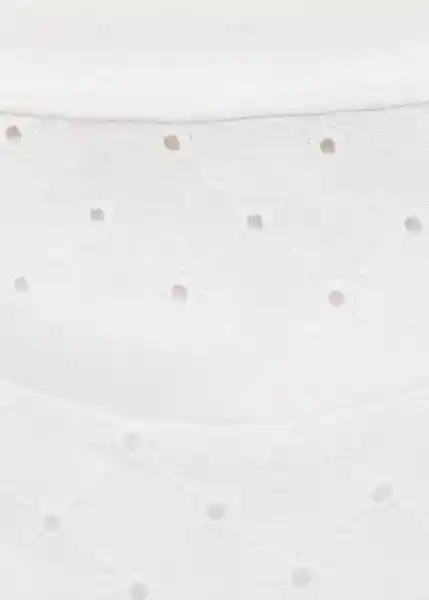 Camiseta Jazmín Blanco Talla S Mujer Mango
