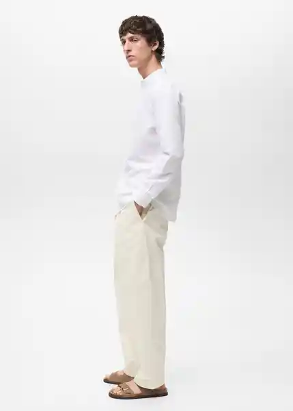 Camisa Chennai Blanco Talla XXL Hombre Mango