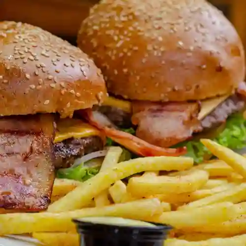 2 Cheese And Bacon + 2 Papas