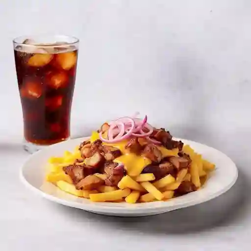 Salchi huesitos pers + gaseosa 250ml